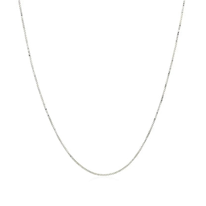 10k white gold box chain necklace 0.45mm width on Tampa Home & Garden Store