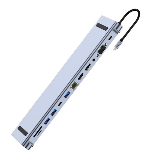 Station d'accueil double HDMI 12 en 1 haute définition MST USB HUB multi-écrans station d'accueil type-c