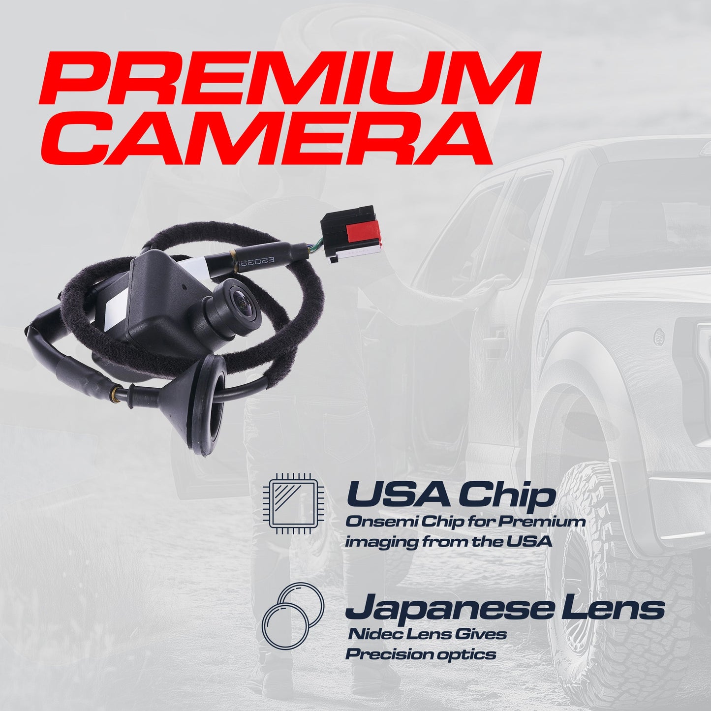 Backup camera for Ford Mustang OEM, Master Tailgaters, 2010-2014, black housing, red plug on Tampa Home & Garden Store