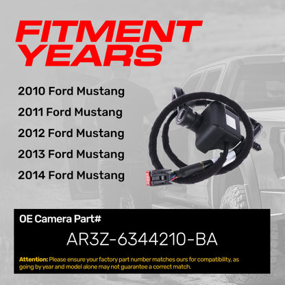 OE backup camera Master Tailgaters AR3Z-6344210-BA for 2010–2014 Ford Mustang with harness on Tampa Home & Garden Store