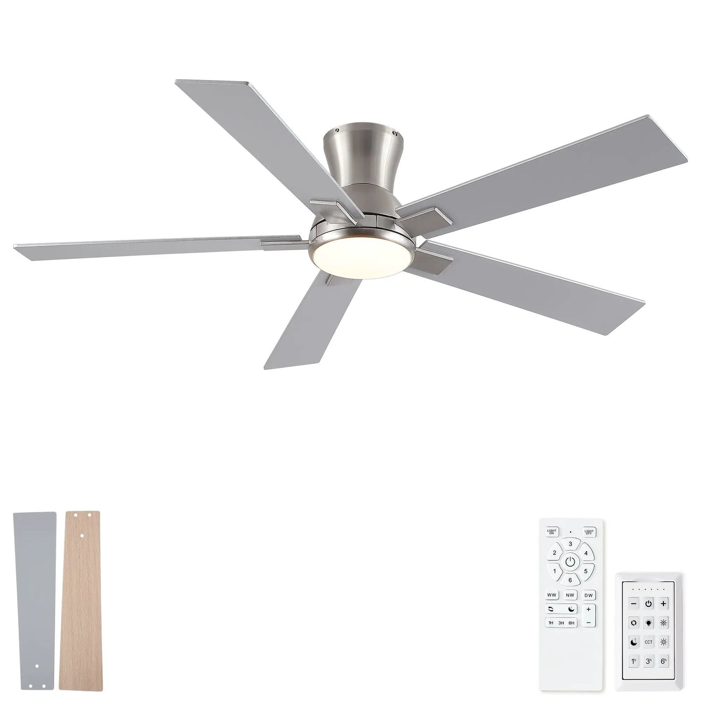 Low Profile Flush Mount Led Ceiling Fan Light