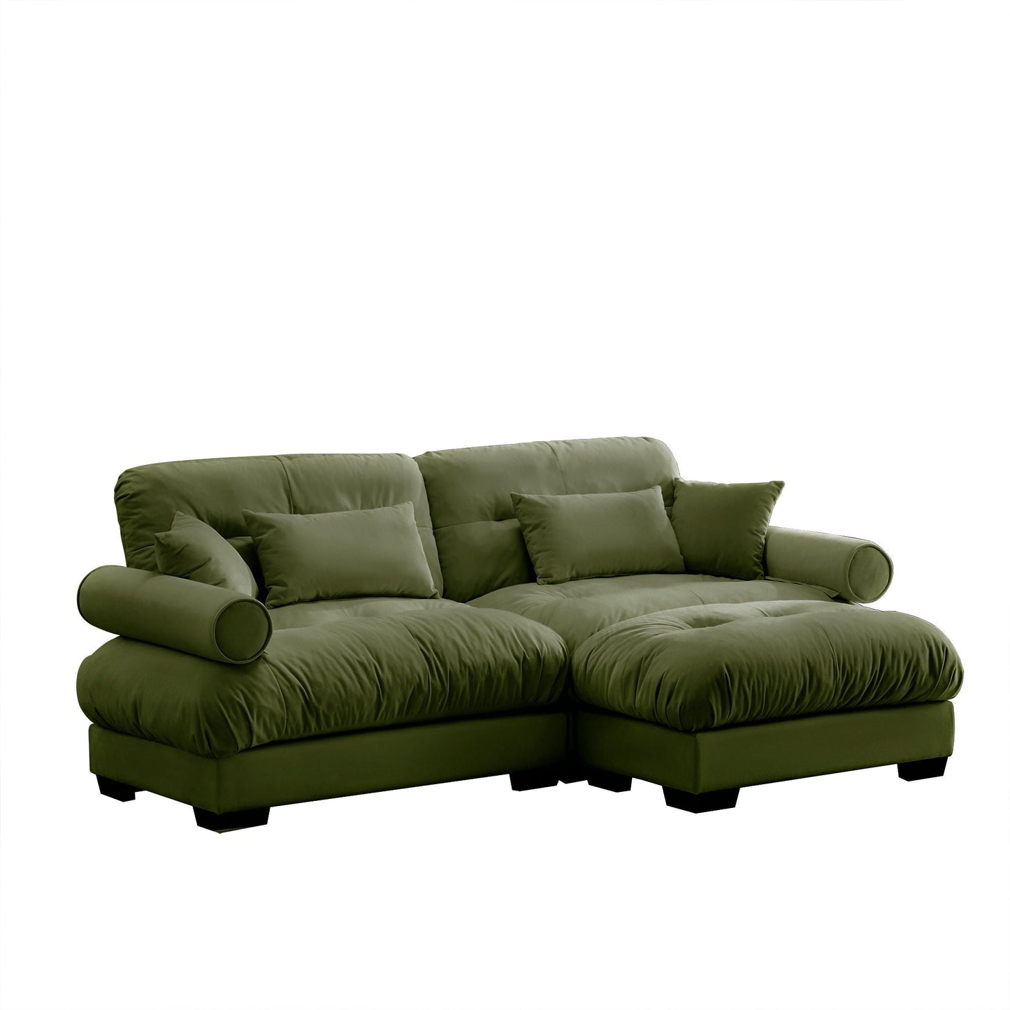 Oversized Modular Sofa with Movable Ottoman