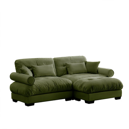 Oversized Modular Sofa with Movable Ottoman