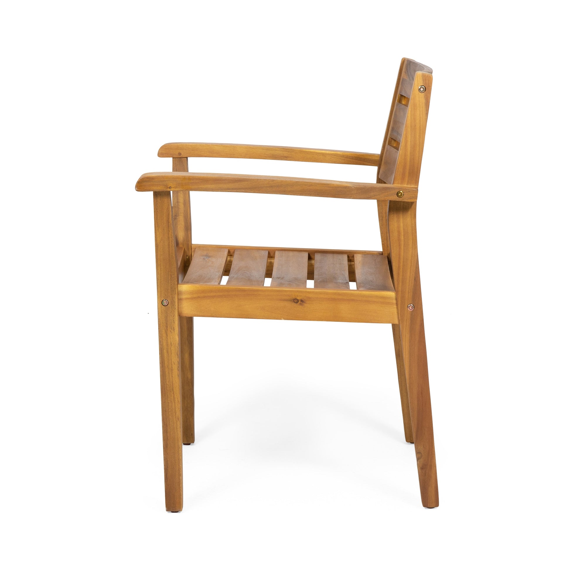 Stamford dining chair acacia wood armchair with slatted seat and back by HouseOfZazla on Tampa Home & Garden Store