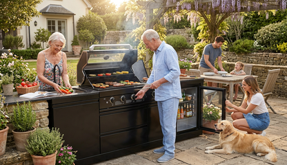 Outdoor Kitchen with 4 Burner Propane Gas Grill