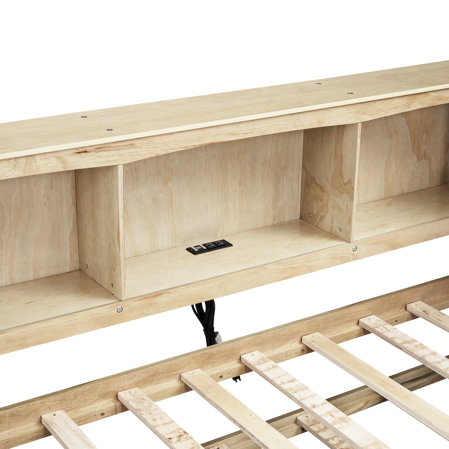 Daybed with trundle and storage cabinets in natural plywood finish HouseOfZazla on Tampa Home & Garden Store