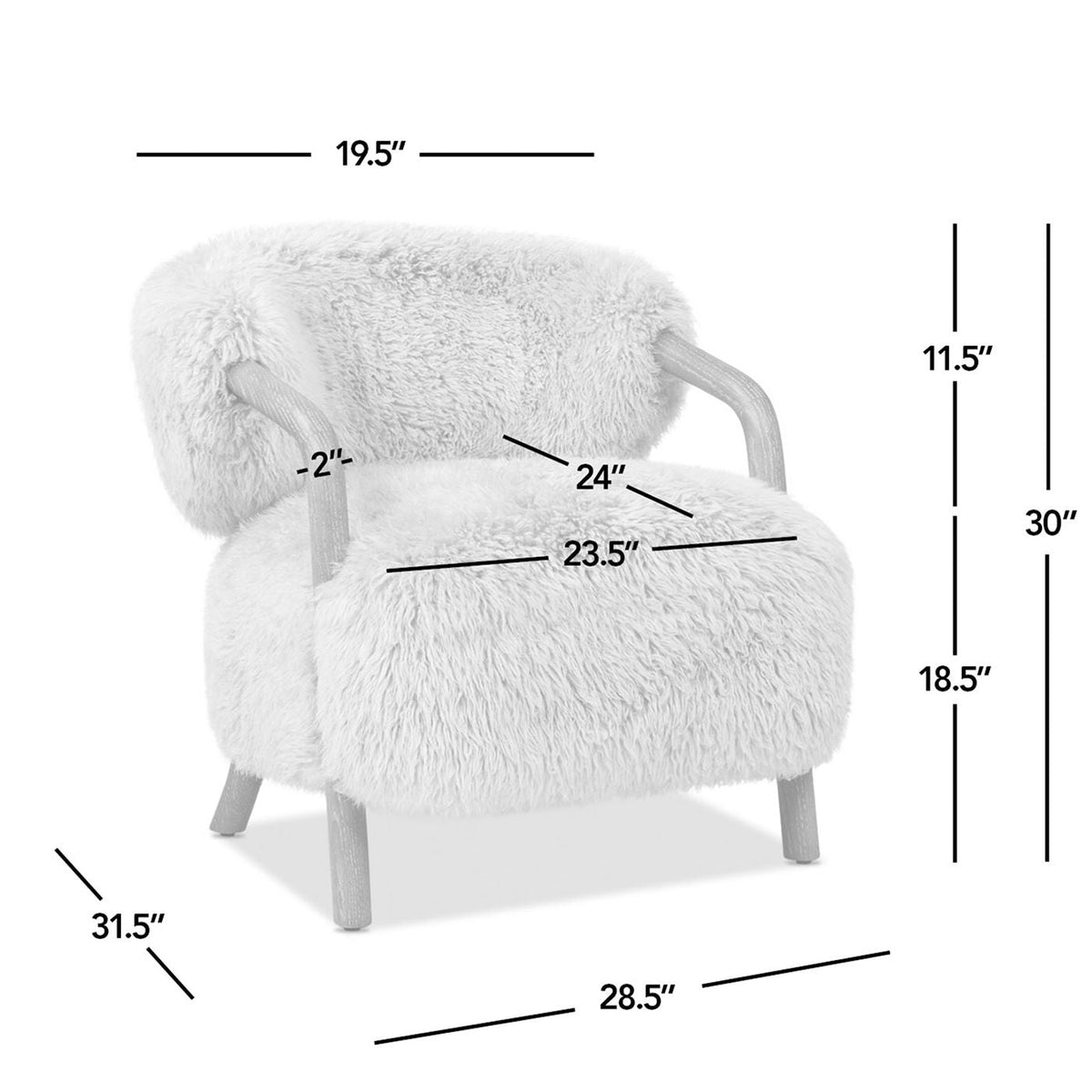 Rustic Oak Sheepskin Upholstered Arm Chair by HouseOfZazla in taupe beige with ergonomic comfort on Tampa Home & Garden Store