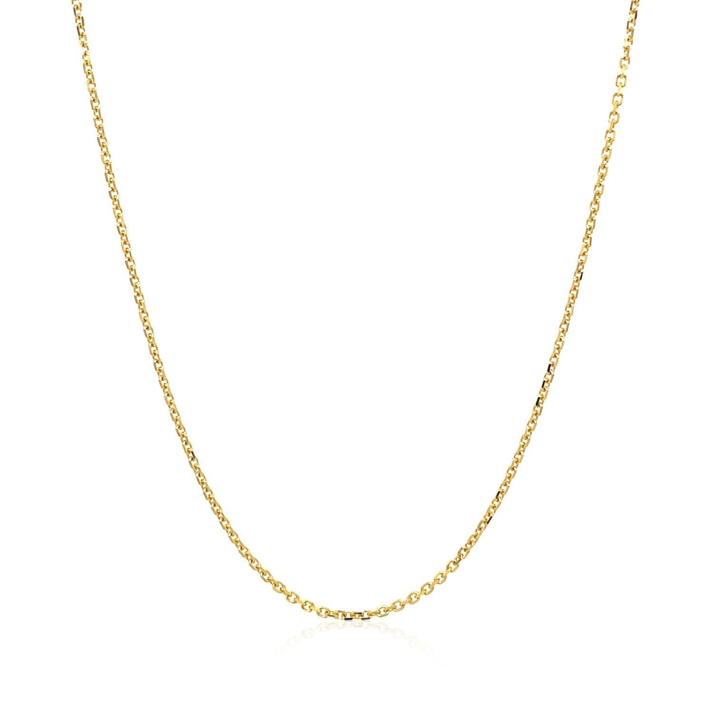 18k yellow gold diamond-cut cable link necklace 1.10 mm chain by Bids.com on Tampa Home & Garden Store