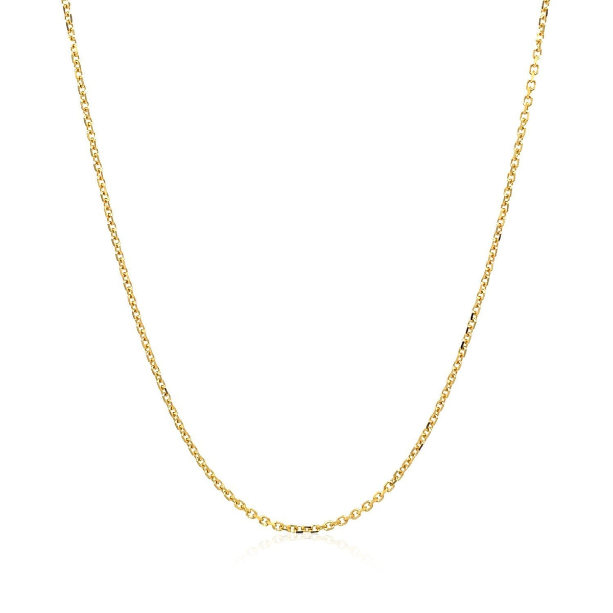 18k yellow gold diamond-cut cable link necklace 1.10 mm chain by Bids.com on Tampa Home & Garden Store