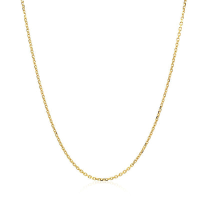 18k yellow gold diamond-cut cable link necklace 1.10 mm chain by Bids.com on Tampa Home & Garden Store