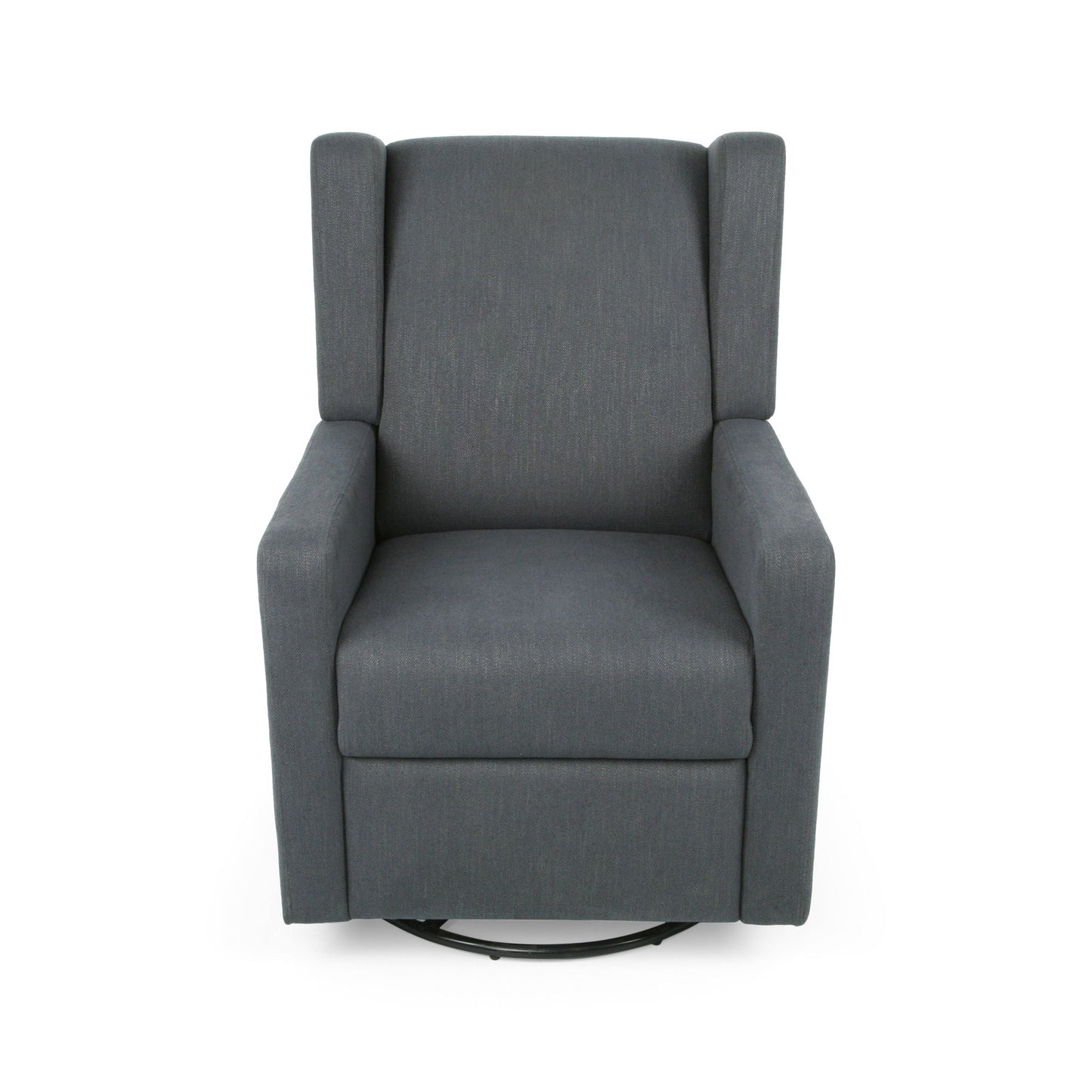 Landau Upholstered Swivel Recliner, gray fabric, swivel base HouseOfZazla on Tampa Home & Garden Store