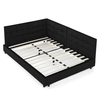 Mid-Century Upholstered Bed Frame and Backrest