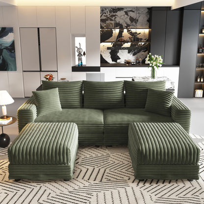 Convertible Sofa With Deep Seat and Pillows