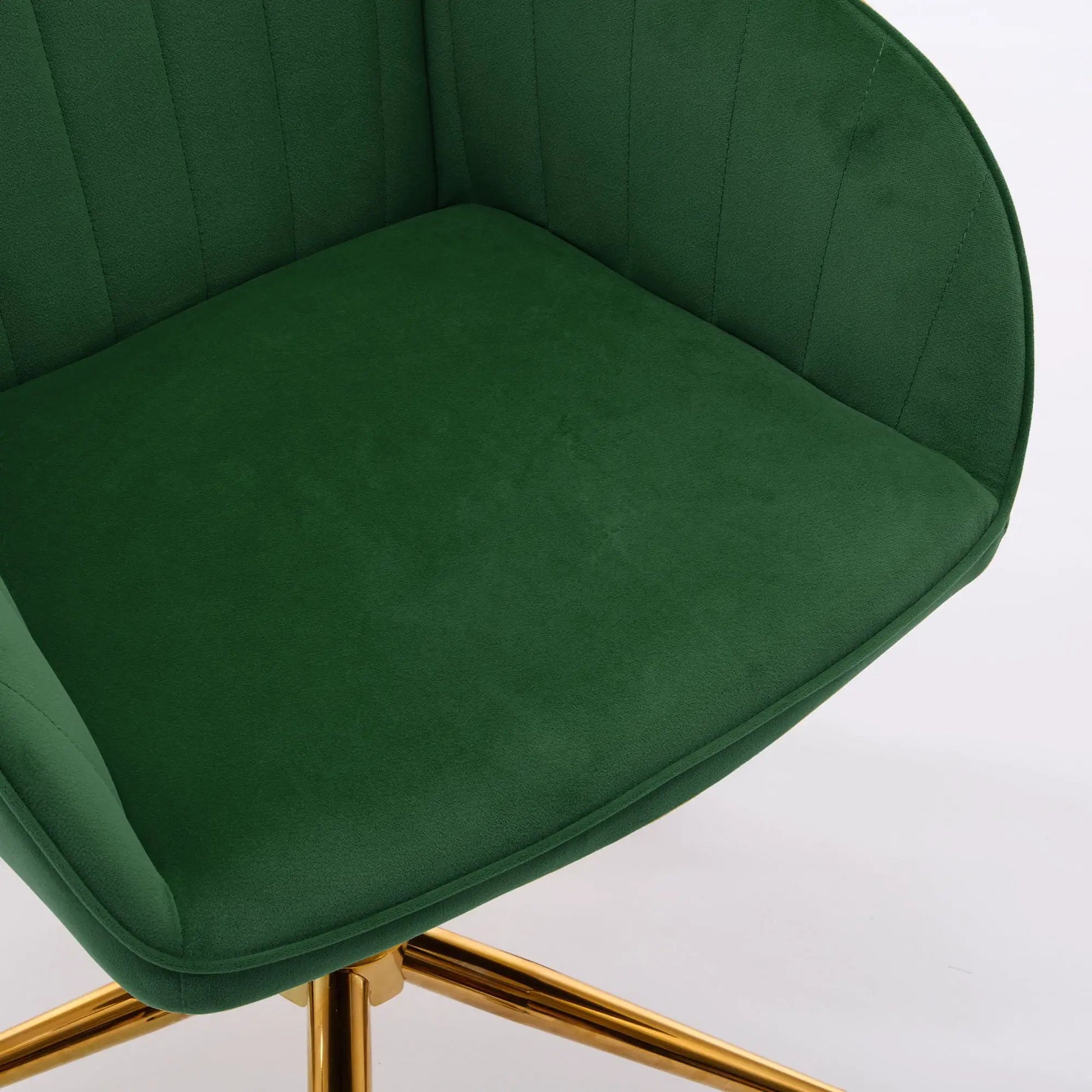 Adjustable ergonomic swivel office chair green velvet with gold base Unique Piece Furniture on Tampa Home & Garden Store