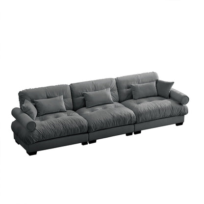 Large Modern Sofa With Cloud Comfort And Pillows