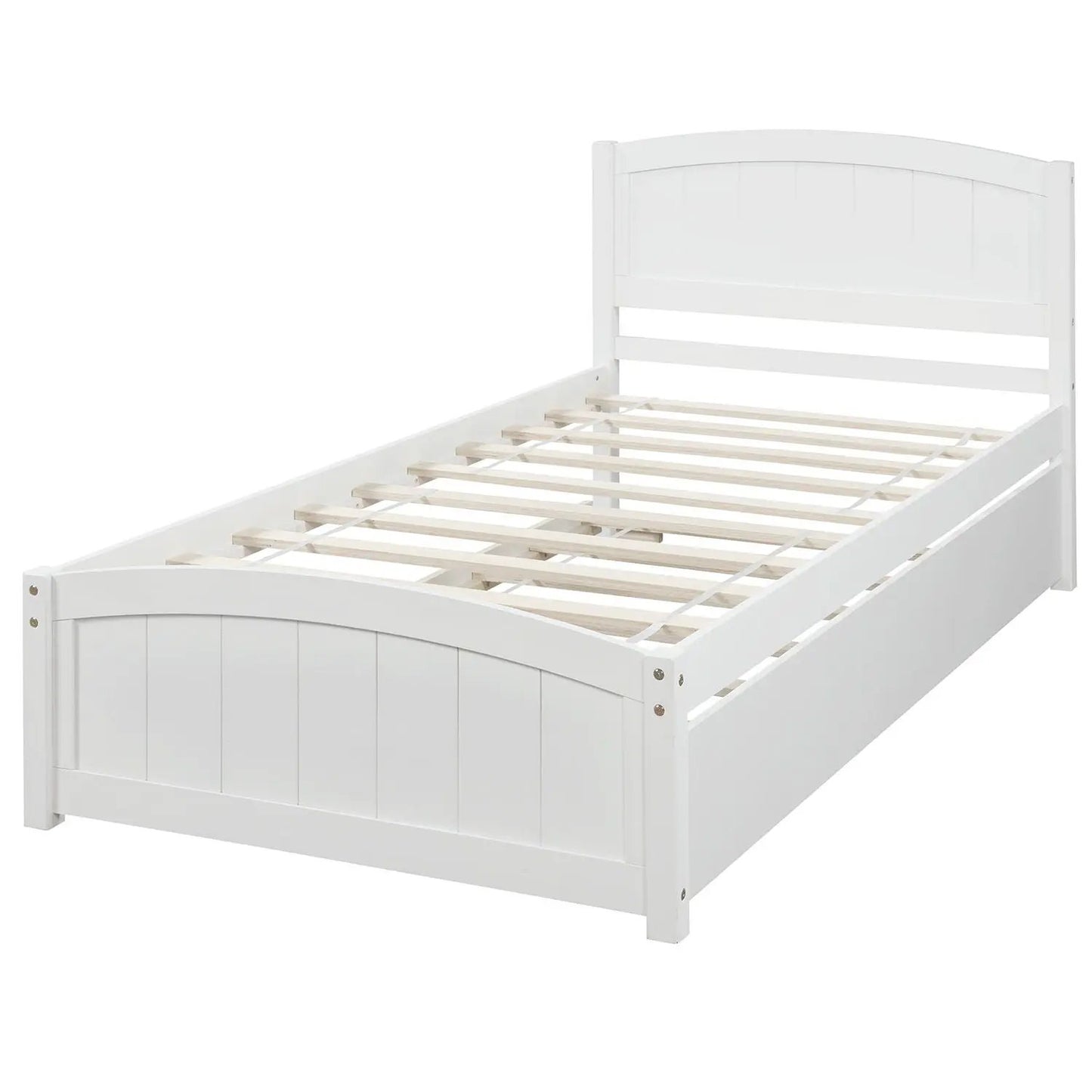 Platform Bed and Headboard With Footboard Slats