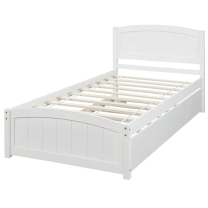 Platform Bed and Headboard With Footboard Slats