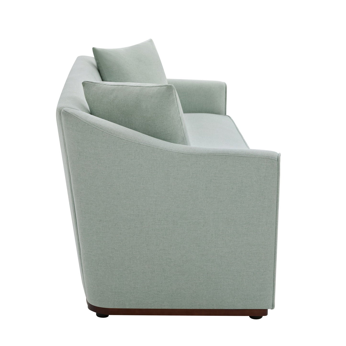 Modern 3 Seat Sofa With Chenille And Two Pillows