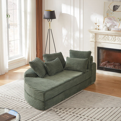 Semi Circular 2 in 1 Sofa Bed with Neck Pillow