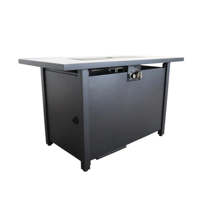 Rectangle Fire Pit and Fuel Versatility Black