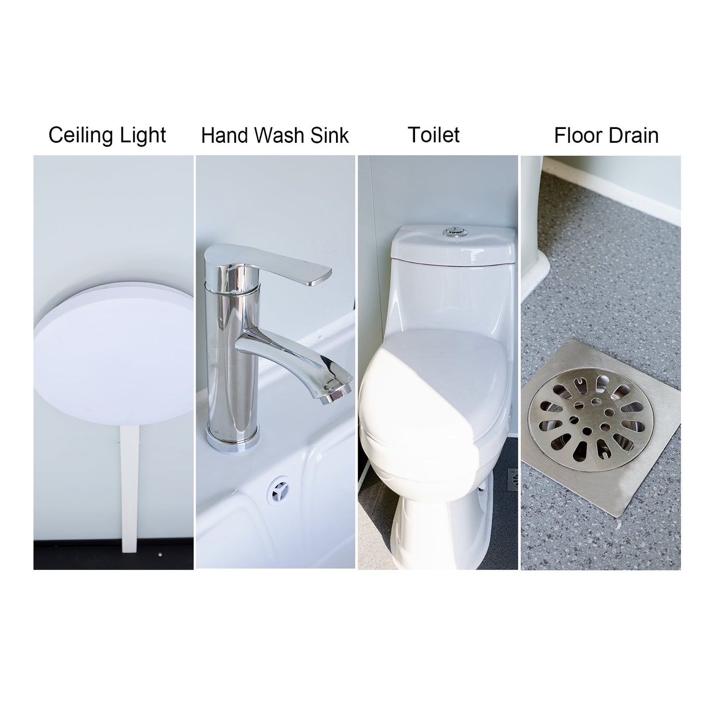 Portable Toilet Unit with Sink Shower and Fan