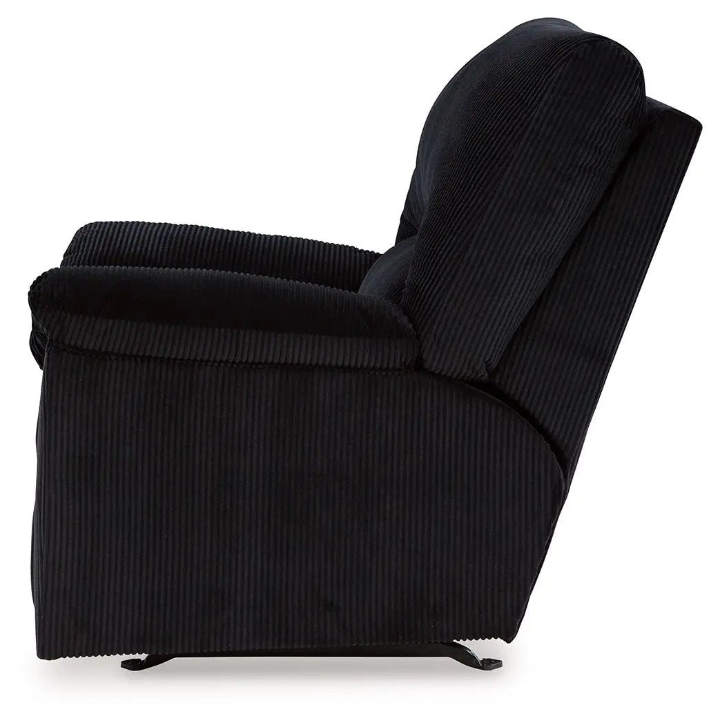 SimpleJoy Rocker Recliner in black corduroy upholstery by Unique Piece Furniture on Tampa Home & Garden Store