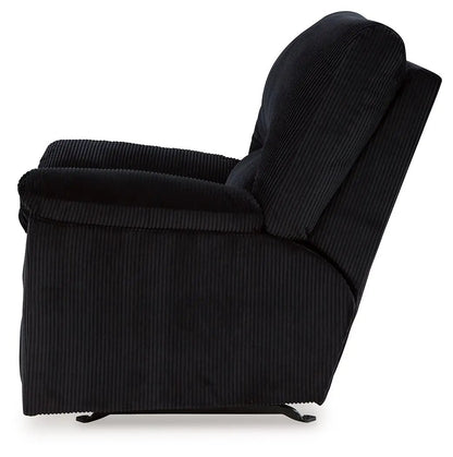 SimpleJoy Rocker Recliner in black corduroy upholstery by Unique Piece Furniture on Tampa Home & Garden Store