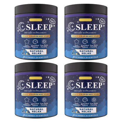 Sleep Gummies by Perfecsy, four purple jars with black lids labeled Natural Relax Stars on Tampa Home & Garden Store