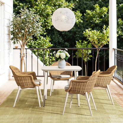 Santorini Outdoor Patio Table and a Solid Metal Base