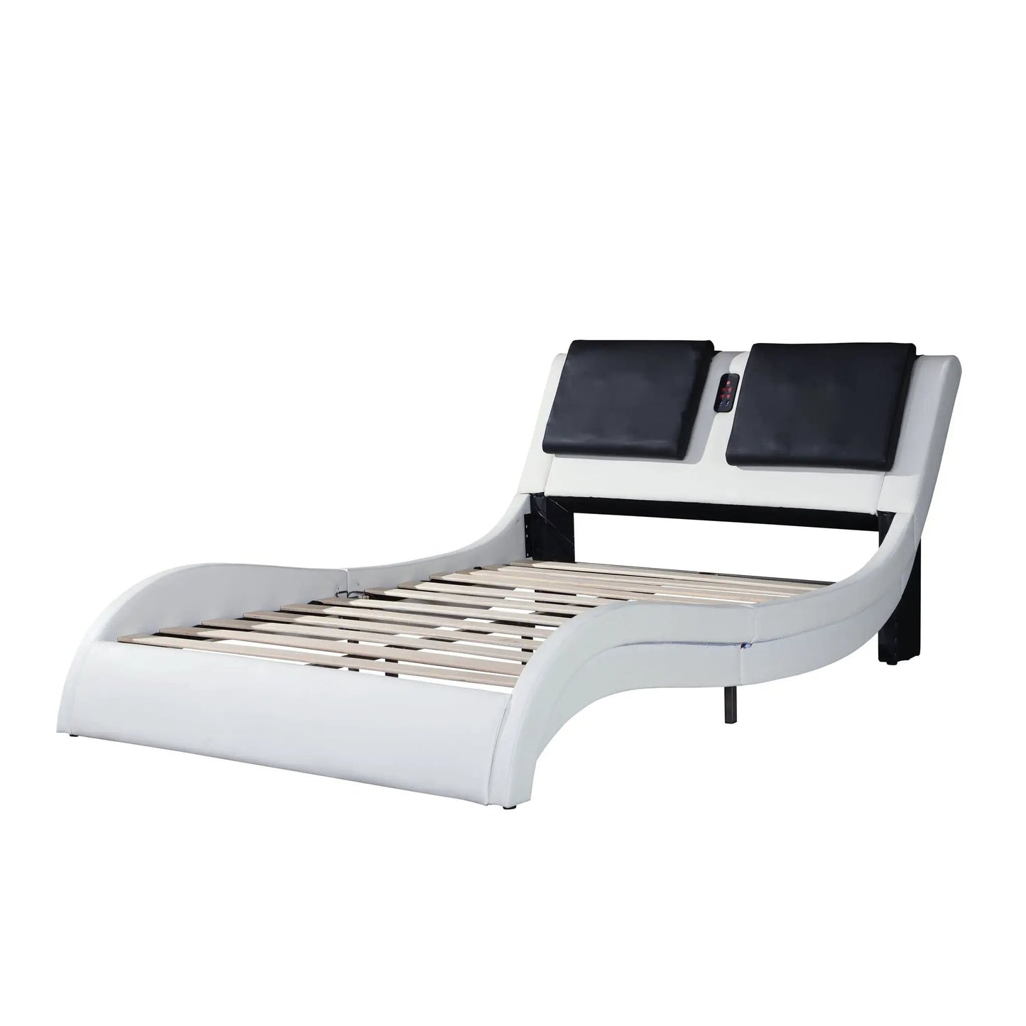 Platform Bed Frame With LED Lighting and Massage