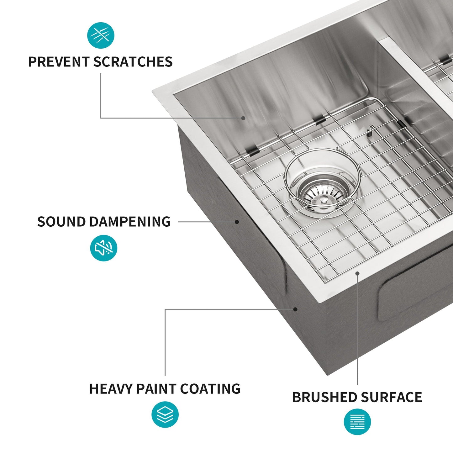 Modern Double Bowl Undermount Sink And Steel