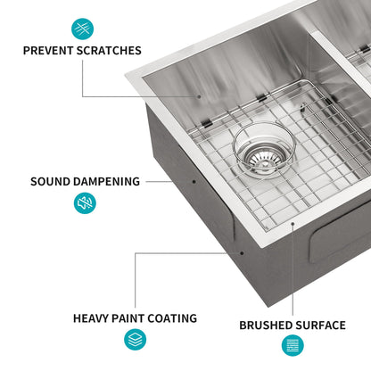 Modern Double Bowl Undermount Sink And Steel