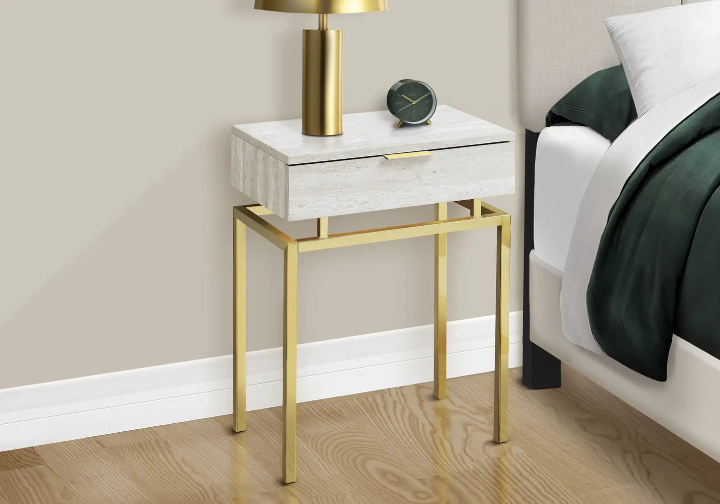 Spacious Table Top Accent Side Table Drawer