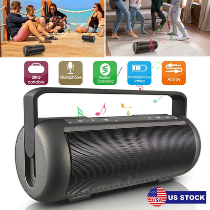 GemGear iRola wireless speaker with dual subwoofer, portable black Bluetooth speaker on Tampa Home & Garden Store