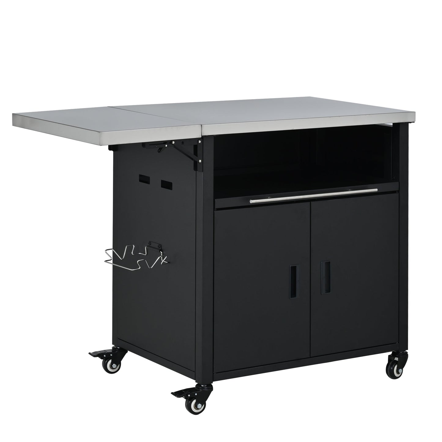 Foldable Outdoor Grill Cart and Prep Table