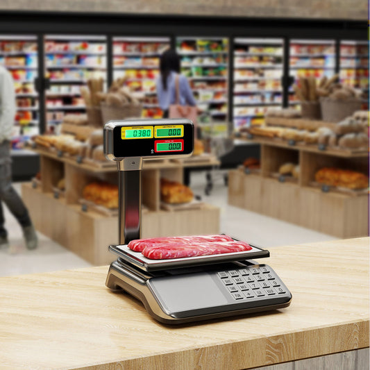 88lb Price Computing Scale with Pole Dual LCD Display Digital Commercial Food Scale - Tampa Home & Garden Store