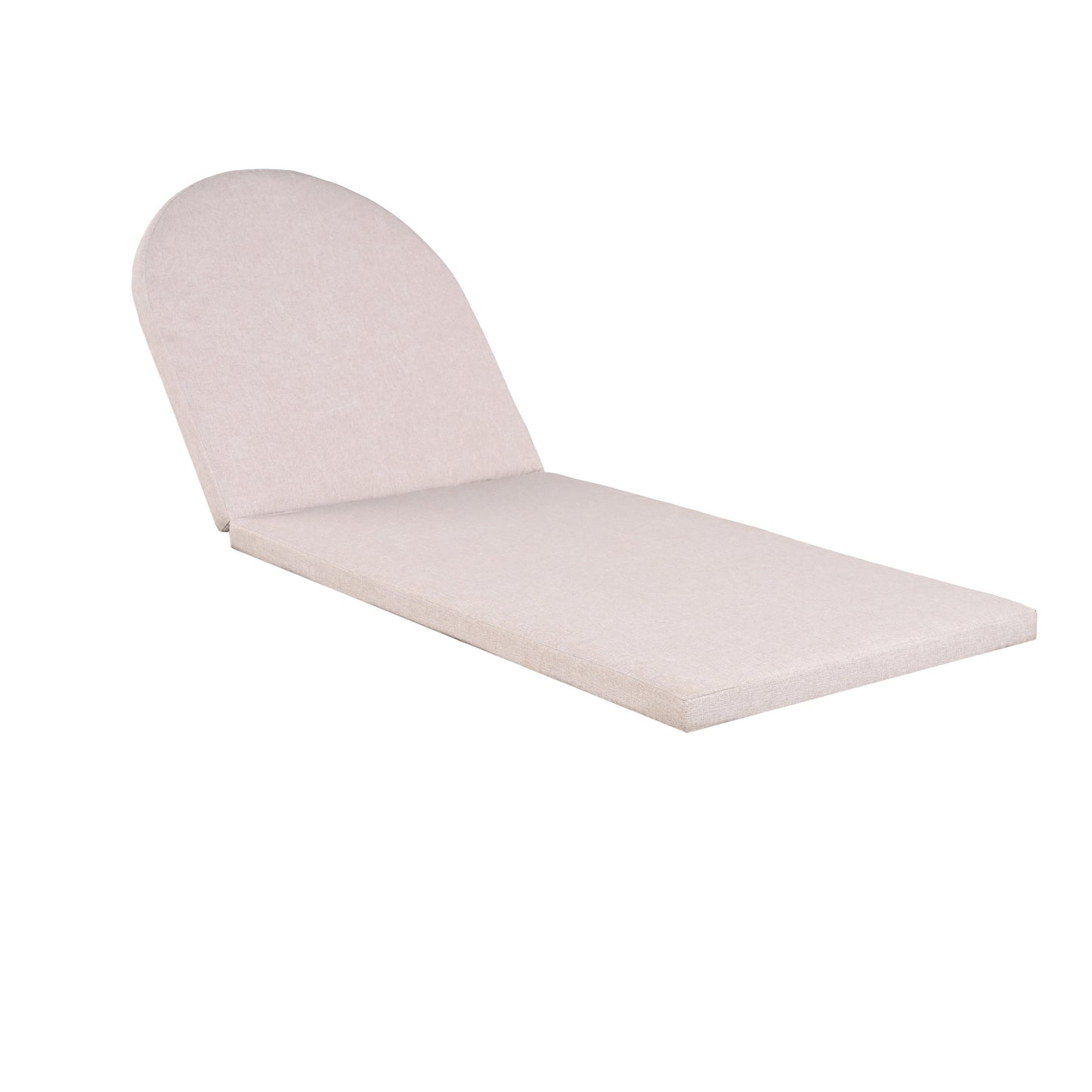 Outdoor Chaise Lounge Chair Acacia Wood with adjustable backrest beige cushion on Tampa Home & Garden Store