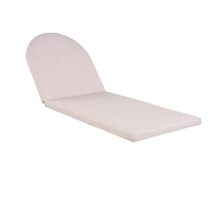 Outdoor Chaise Lounge Chair Acacia Wood with adjustable backrest beige cushion on Tampa Home & Garden Store