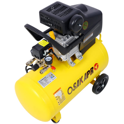 4.5HP portable 13-gallon oil-lubricated air compressor tank with black top cover and gauge on Tampa Home & Garden Store