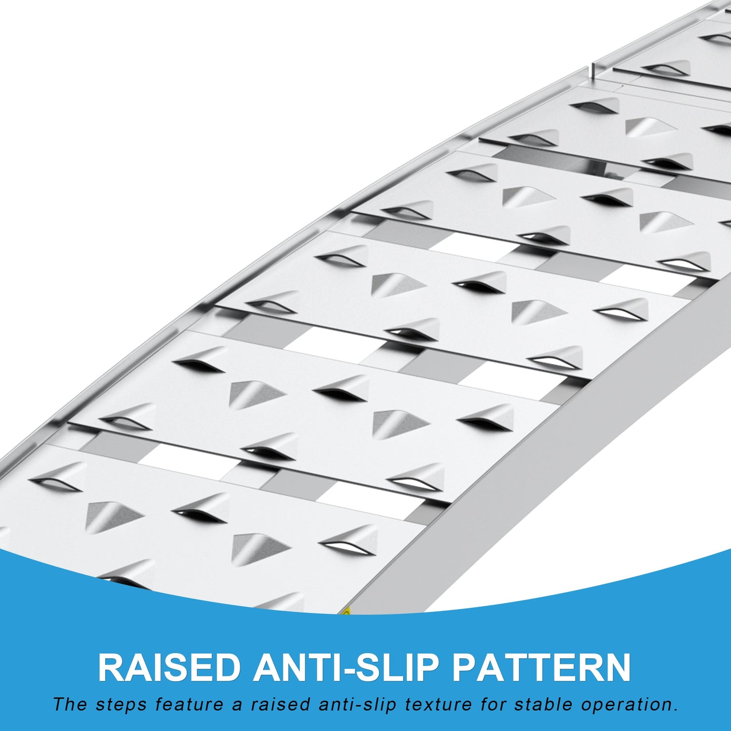 7.5ft aluminum loading ramp with raised diamond-plate anti-slip surface for pickups HouseOfZazla on Tampa Home & Garden Store