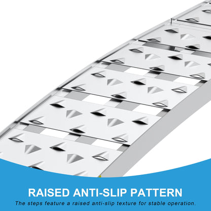 7.5ft aluminum loading ramp with raised diamond-plate anti-slip surface for pickups HouseOfZazla on Tampa Home & Garden Store