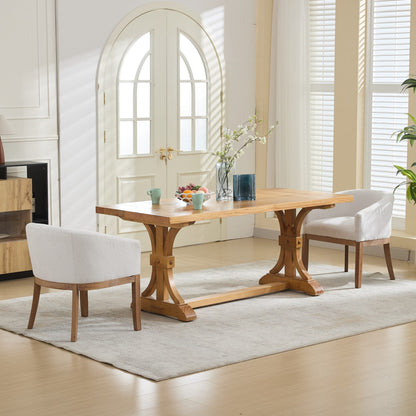 Mid Century Modern Upholstered Barrel Dining Chair with Arms, fabric, wood legs, 2 chairs on Tampa Home & Garden Store