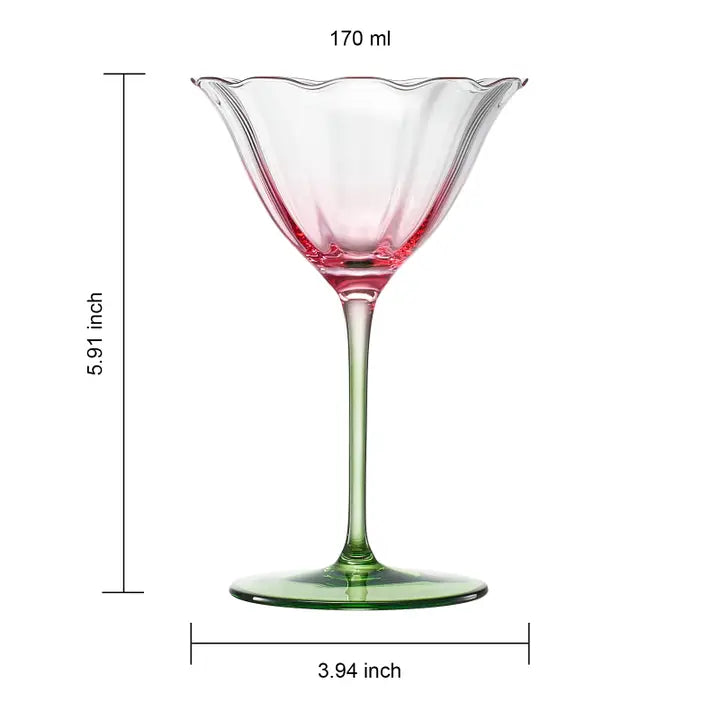 Fiore Champagne Coupe Glassware Set of Two