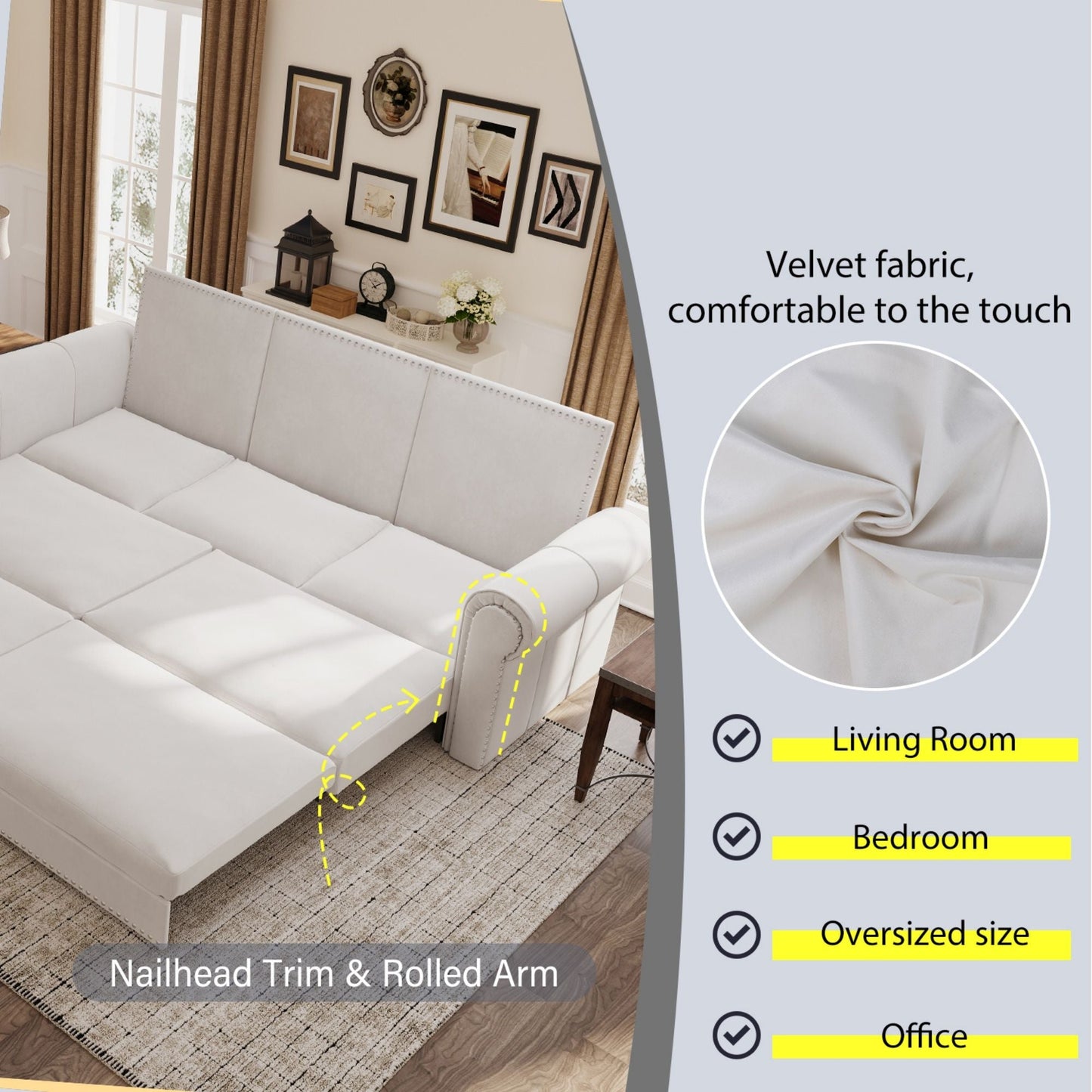 3 In 1 Convertible Sleeper and King Lounger