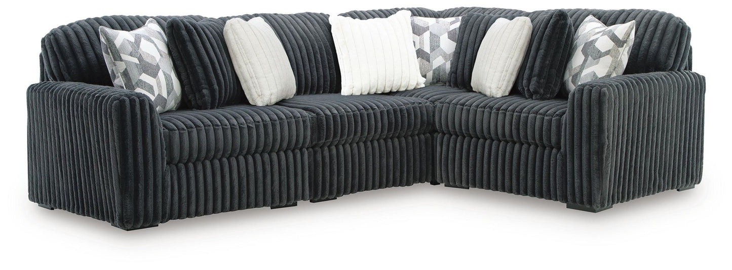 Midnight Madness Sectional and Jumbo Corduroy