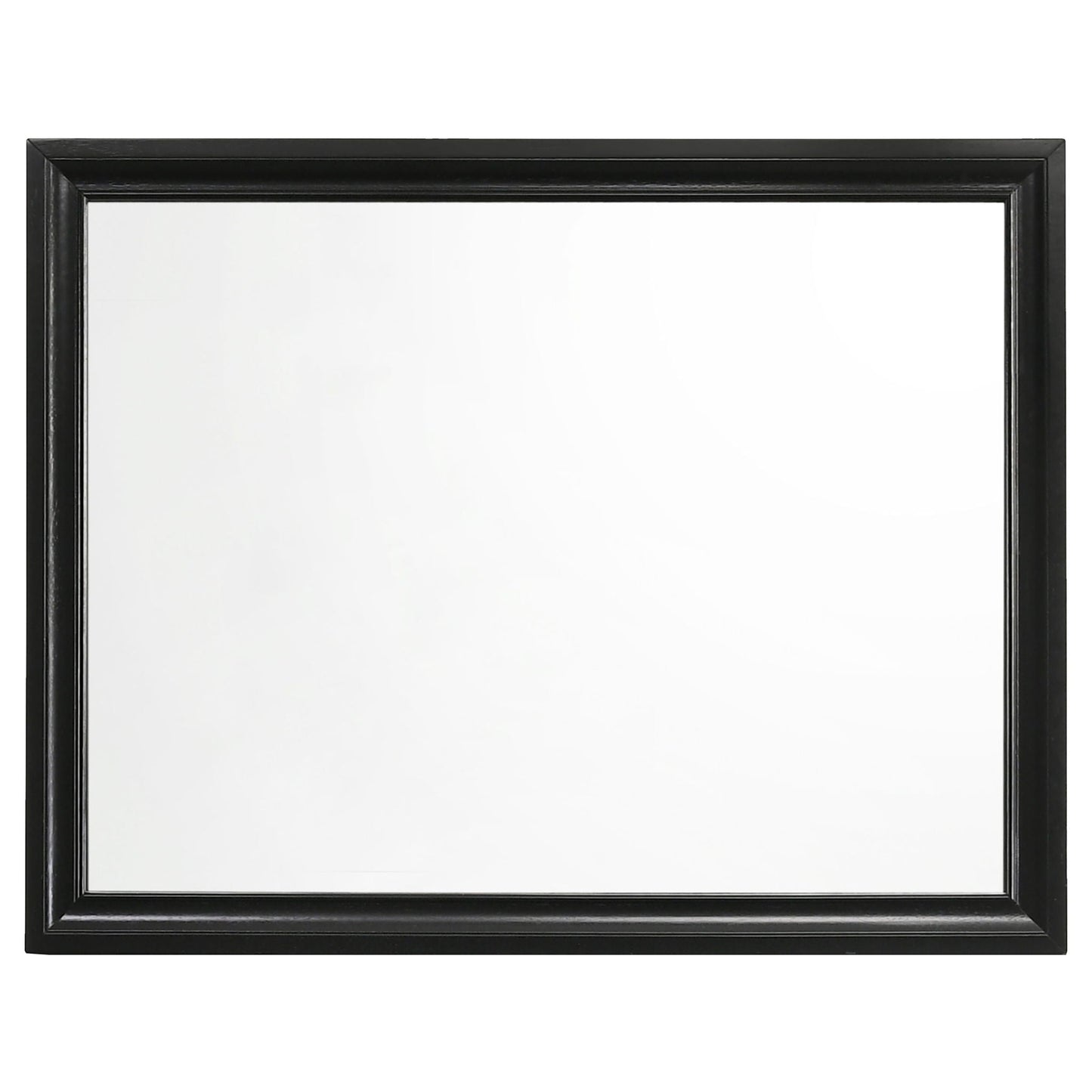 Annie 4 Piece Bedroom Set mirror frame in black finish beveled edge on Tampa Home & Garden Store