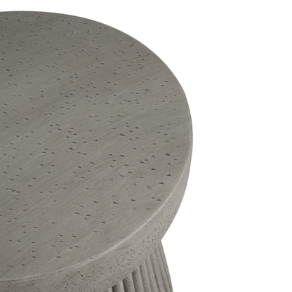 Outdoor Lightweight Concrete Side Table round gray speckled top by HouseOfZazla on Tampa Home & Garden Store