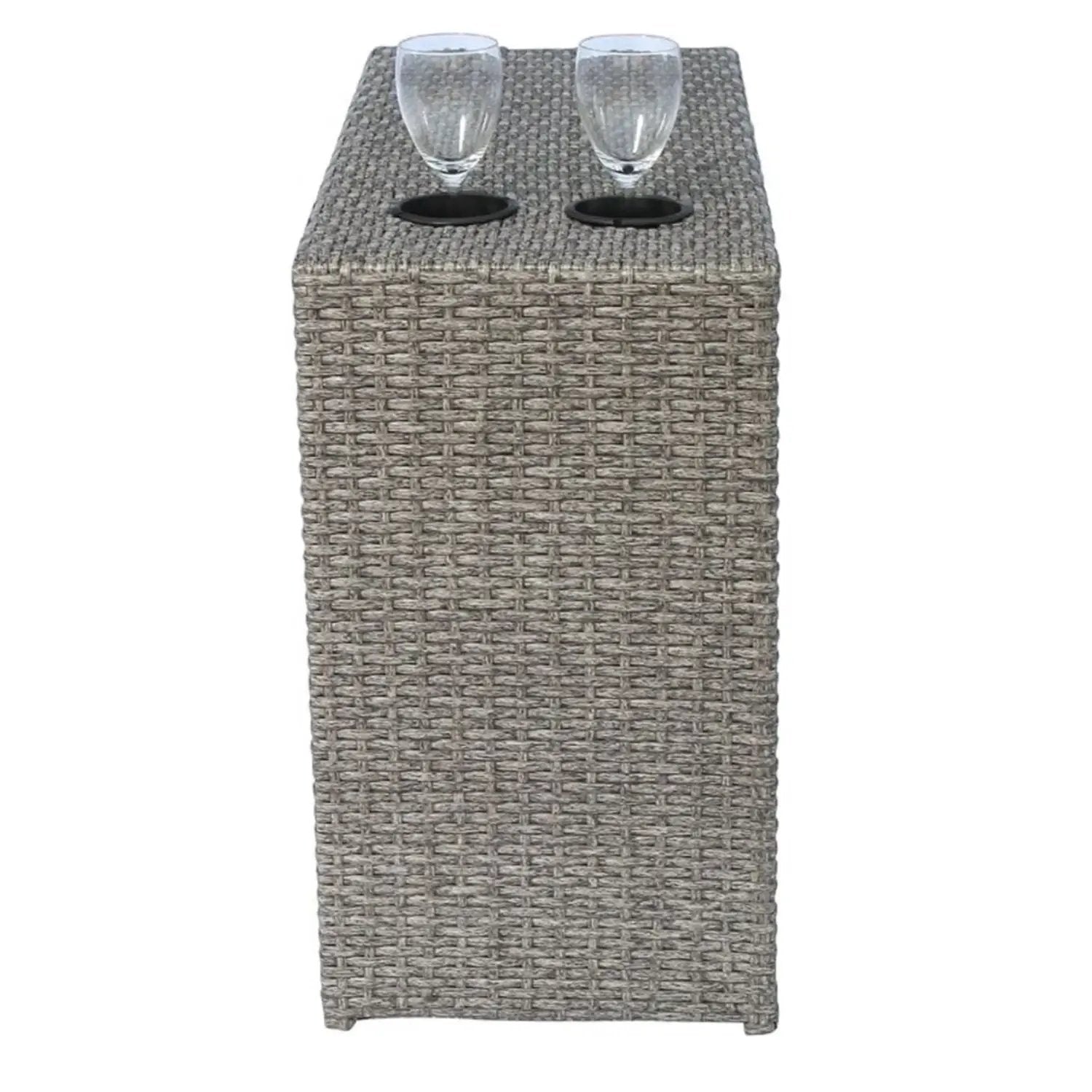 2 Piece Outdoor Set Rattan Sectional Cushions wicker Unique Piece Furniture cup holders on Tampa Home & Garden Store