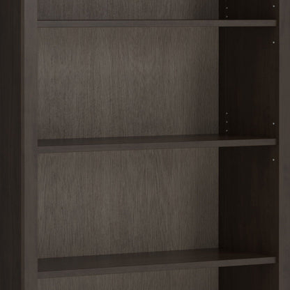 Amherst wooden bookcase dark brown with adjustable shelves HouseOfZazla on Tampa Home & Garden Store