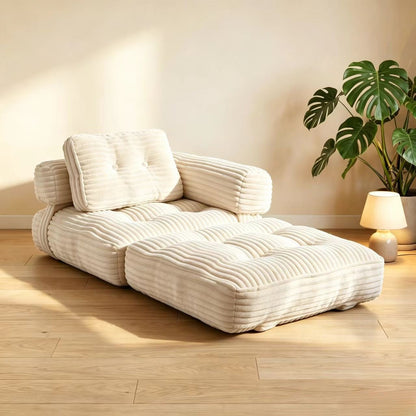 Boneless Foldable Floor Sofa Bed and Pillow